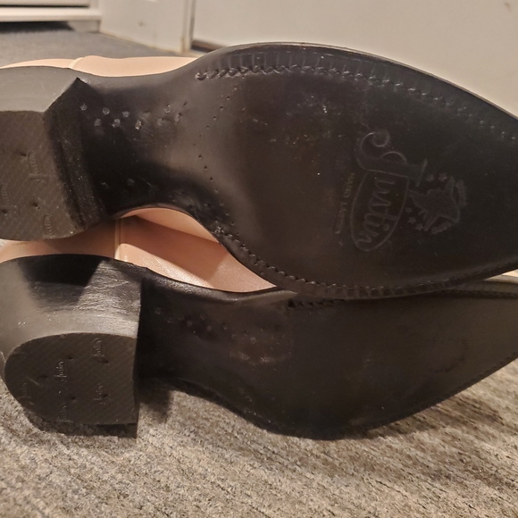 Justin Boots Cream Western Women's Shoes - Picture 4 of 9